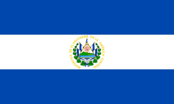 vector illustration of the El Salvador flag. patriotic concept vector illustration of the El Salvador flag. patriotic concept el salvador stock illustrations