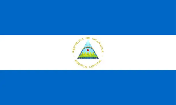 Vector illustration of vector illustration of Nicaragua flag. patriotic concept