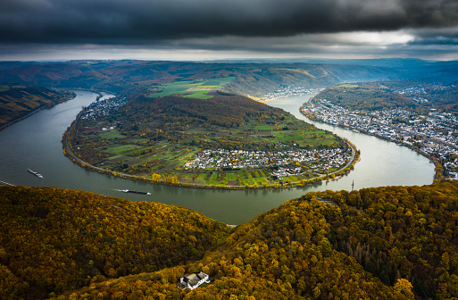 Rhine River Bend in Germany