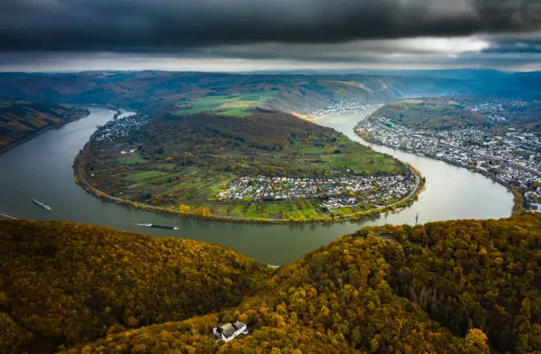 Photo of Rhine River Bend in Germany