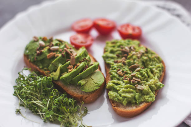 istock Vegan avocado sandwich 1318421916