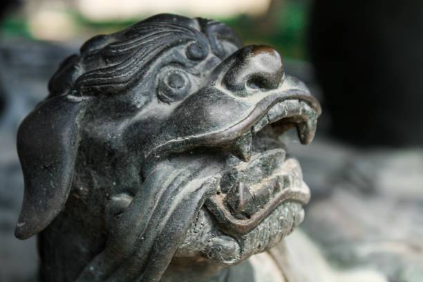 istock Cooper sculpture of ancient style dragon. 1318423475