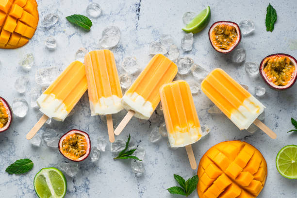 Homemade ice lollies