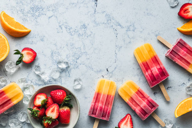 istock Homemade fresh fruit ice cream popsicles 1318427036