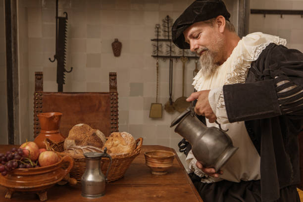istock Portrait of a traditional dutch nobleman at a kitchen table 1318427140