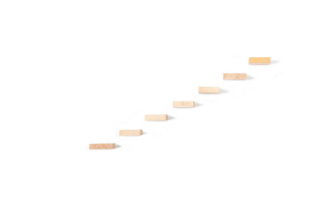 istock Square wooden shapes stair-shape 1318427788