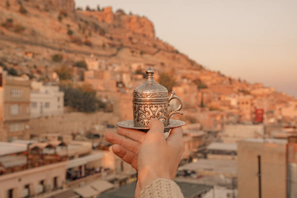 mardin - türk kahvesi stok fotoğraflar ve resimler