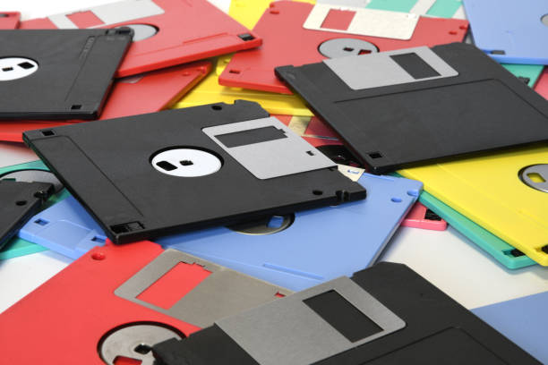istock old floppy diskettes. vintage tecnology 1318429416