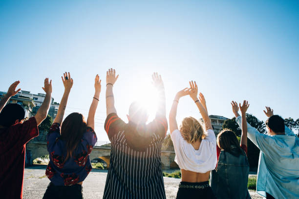 istock Happy group of Generation Z teens 1318432415
