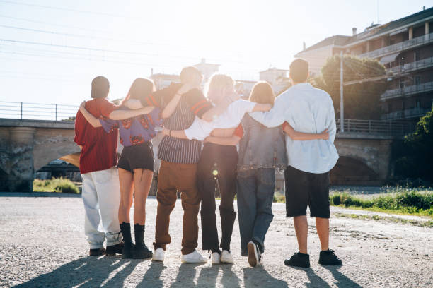 istock Happy group of Generation Z teens 1318432503