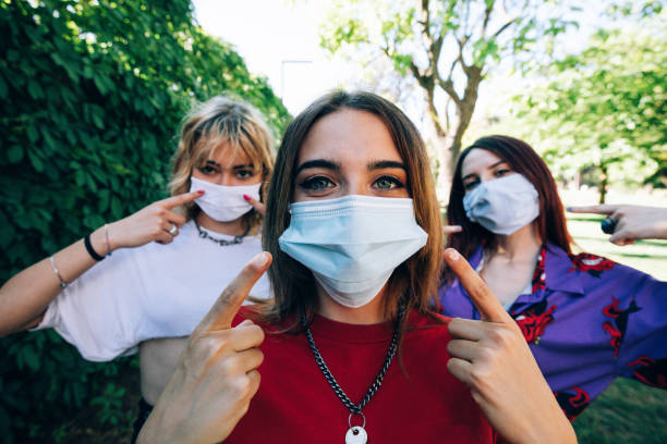 istock Happy group of Generation Z teens 1318432940