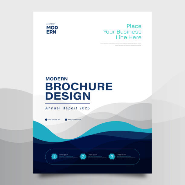 Annual report brochure flyer template, Blue cover design, business advertisement, magazine ads, catalog vector layout in A4 size Annual report brochure flyer template, Blue cover design, business advertisement, magazine ads, catalog vector layout in A4 size covering stock illustrations
