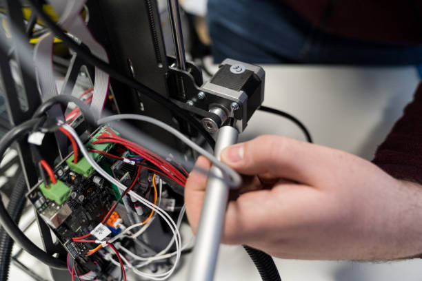 istock Repair electronic board. Removing control board for replacement, check and repair. 1318437084