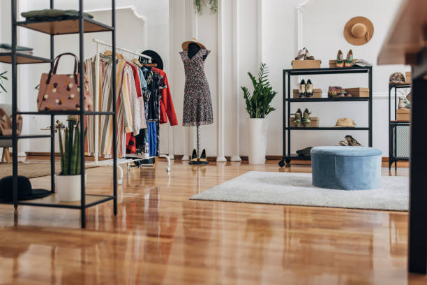istock Inside of a modern fashion store 1318439396