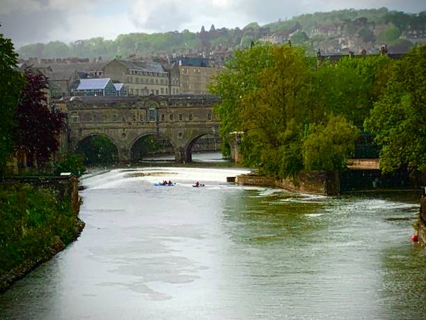istock Kayaks Below the Weir at Pulteney Bridge 1318439684
