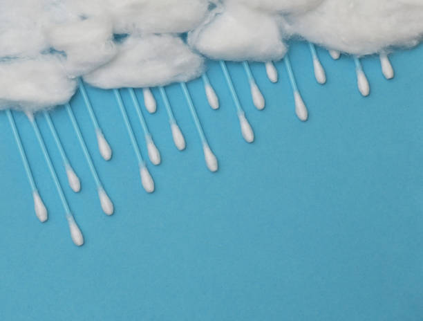 istock Abstract Drops Of Rain from Swab Cotton Ear Buds 1318440850