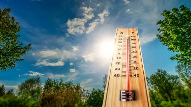 Photo of Hot summer day with over 40 degrees on the thermometer
