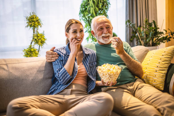 istock Relaxing at home with tv 1318444278