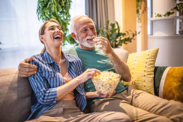 istock Relaxing at home with tv 1318444455