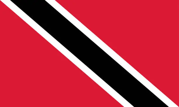 Vector illustration of vector illustration of Trinidad and Tobago flag. patriotic concept