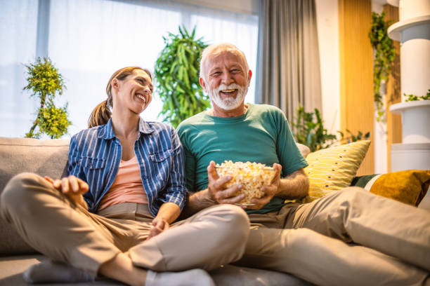 istock Relaxing at home with tv 1318444731