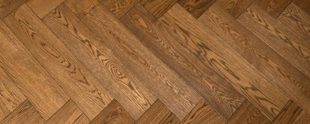 istock Brown Oak wood floor  texture background. Woodgrain texture background. 1318445874