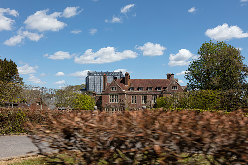 Lewes, England - May 07, 2021: Glyndebourne is an opera house in East Sussex, just one hour from London, which has been the venue for the annual Glyndebourne Festival since 1934.