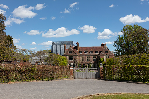 Lewes, England - May 07, 2021: Glyndebourne is an opera house in East Sussex, just one hour from London, which has been the venue for the annual Glyndebourne Festival since 1934.