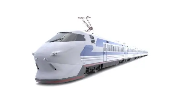 3D rendering of generic passenger train