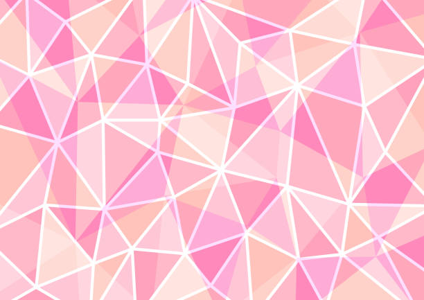 ilustrações, clipart, desenhos animados e ícones de ilustração de fundo de padrão geométrico de polígono rosa - mosaic glass tile modern art