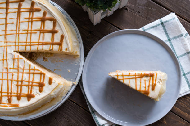 istock delicious salted caramel crepe cake 1318452063