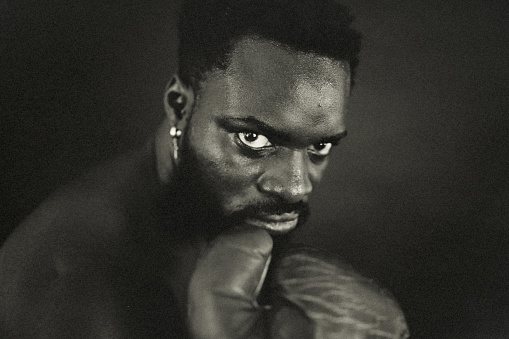 Boxing, sport, Fighter, dark, art, close-up, portrait,