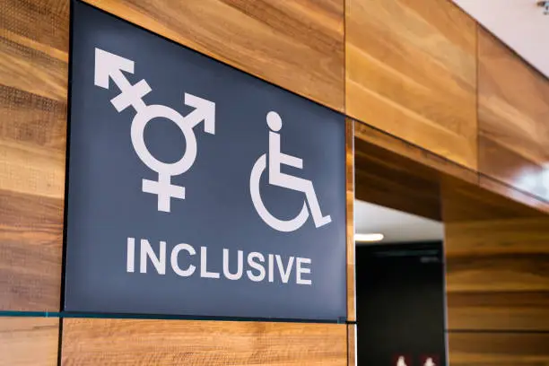 Photo of Inclusive Public Restroom Sign