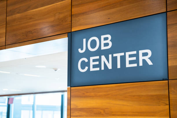 istock Job Centre Sign Unemployment Center 1318461629