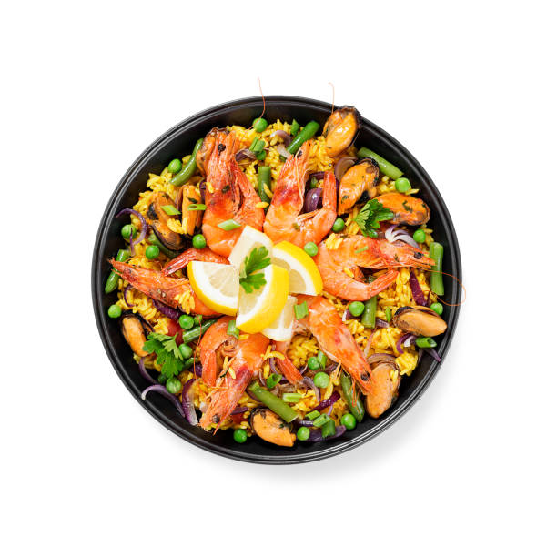 istock Traditional spanish seafood paella 1318463709
