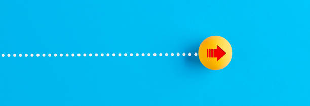 istock Table tennis ball moving fast on blue background. Express delivery, internet speed or transportation 1318467029