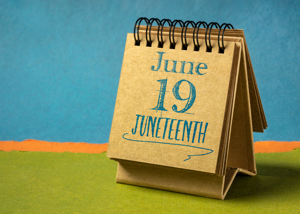Juneteenth (June 19) in a desktop calendar – also known as Freedom Day, Jubilee Day, Liberation Day, and Emancipation Day – is a holiday celebrating the emancipation of those who had been enslaved in the United States.