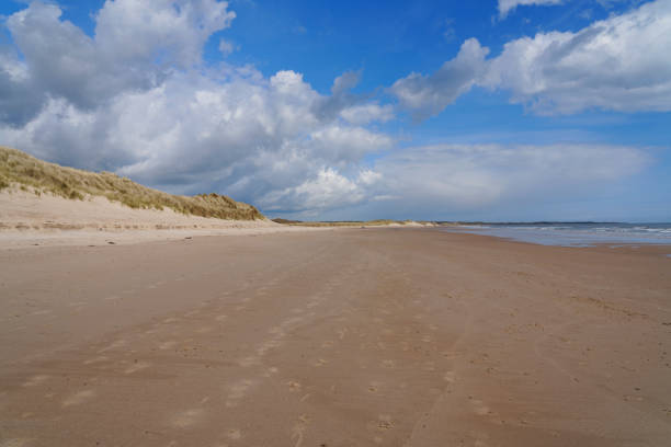 istock Grey clouds begin to gather over Druridge Bay beach 1318469783