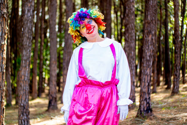 istock Woman in clown costume. 1318475570