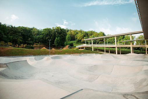 the curves and transitions a skatepark at Putrajaya, Malaysia\n\nPutrajaya Skate Park located at Putrajaya Kuala Lumpur, Malaysia. This is public park without any entrance fees, free for public who love to skateboarding over there. \n\nPlease refer to note, thanks