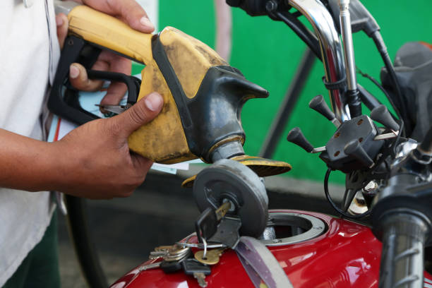 istock Fuel pump at gas station 1318484823