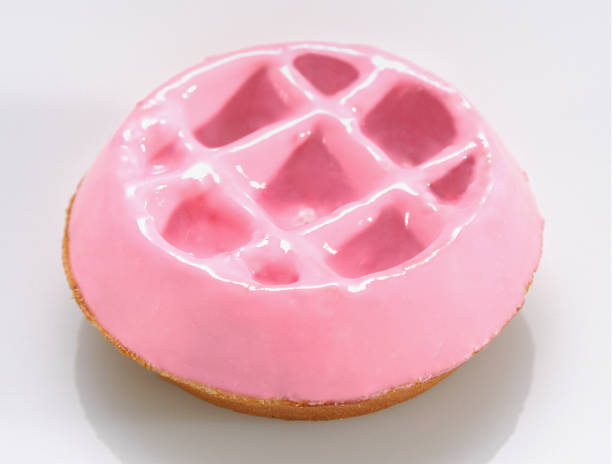 istock Waffle mini dipped with strawberry chocolate 1318484925