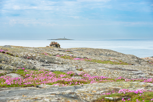 Small Island in the Kattegat sea. Island in Gothenburg archipelago, Sweden.