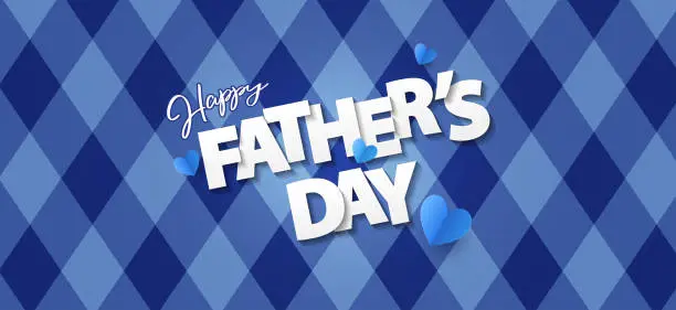 Vector illustration of Fathers Day greeting card, banner, poster or flyer design