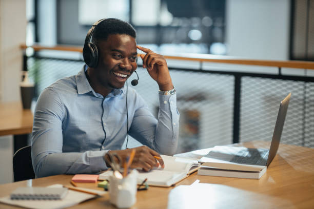 istock Businessman working at his workplace 1318492441