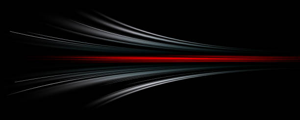 gray and red speed abstract technology background - land vehicle in a row action motion imagens e fotografias de stock