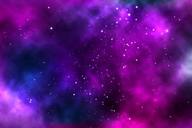 istock vector background of an infinite space with stars, galaxies, nebulae. bright oil stains and blots with white dots 1318495500