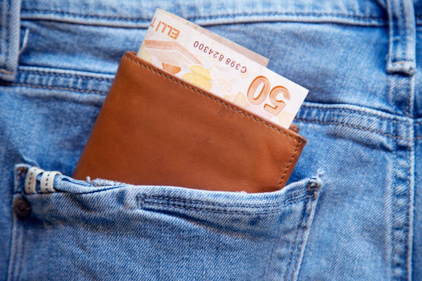 istock Wallet pocket with Turkish Lira 1318503238