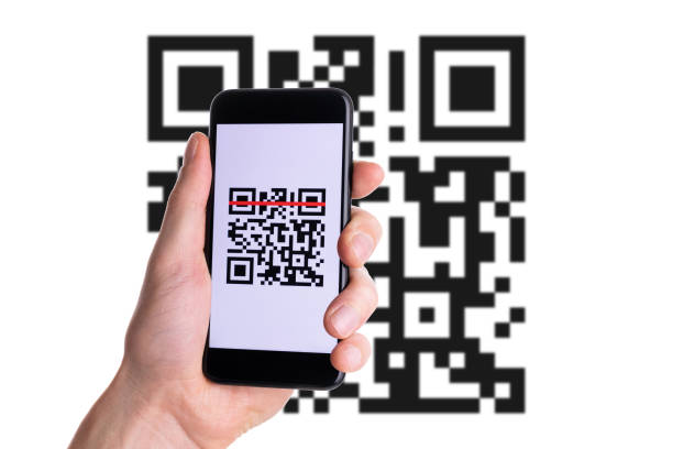 istock Id qr. Hand holding mobile smartphone screen for online pay, scan barcode technology with qr code scanner on digital smart phone. Qrcode payment, online shopping, cashless technology concept. 1318505028
