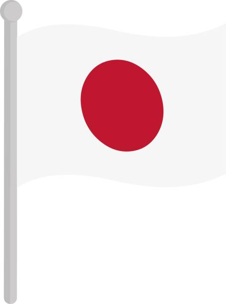 ilustrações, clipart, desenhos animados e ícones de ilustração vetorial da bandeira do emoticon japonês - japanese culture tokyo prefecture government moving up